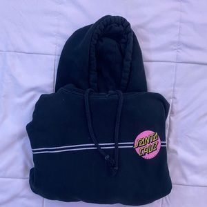 Women’s Black and Pink Santa Cruz Sweatshirt/Hoodie